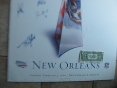 HUGE NEW ENGLAND PATRIOTS AUTOGRAPH 2002 SUPER BOWL TEAM POSTER, Football, GIFT
