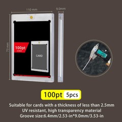 5Pcs 35 55 75 100 130 180 360Pt Magnetic Card Holders One Touch For Trading Card