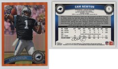 2011 Topps Chrome Retail Orange Refractor Cam Newton #1 Rookie RC 0vp0