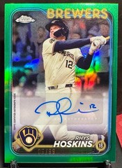 2024 Rhys Hoskins Topps Chrome Update Autograph Green Refractor /99 AC-RH
