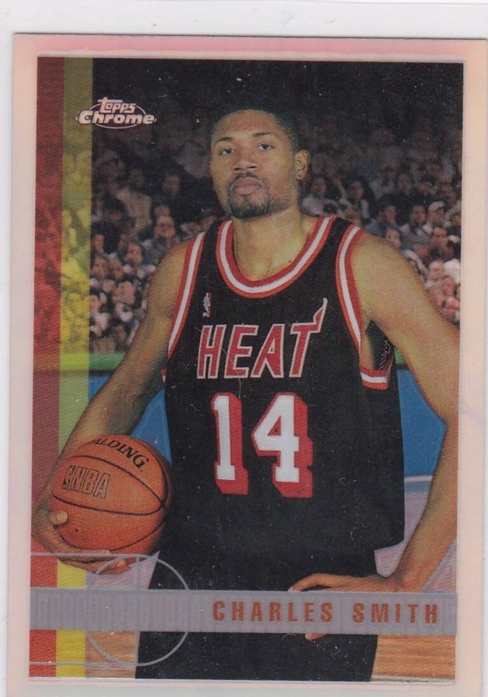CHARLES SMITH 1997-98 Topps Chrome Basketball Refractor RC # 157 Rookie Heat