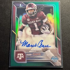 2025 Bowman U Chrome Mario Craver #BCA-MC Prospect Auto Green Refractor /99