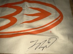 Signed Anaheim Ducks Tote Bag Cotton 17&Prime; x 12&Prime; x 6&Prime;