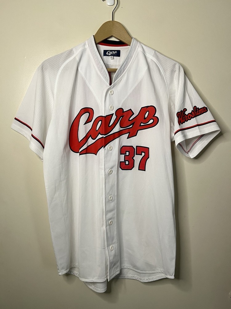 Hiroshima Toyo Carp Takayoshi Noma NPB Japan Baseball Jersey L *FLAWS*