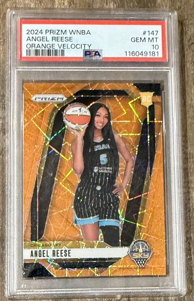 2024 Prizm WNBA Angel Reese RC PSA 10💎Orange Velocity Prizm Rookie🔥PERFECT