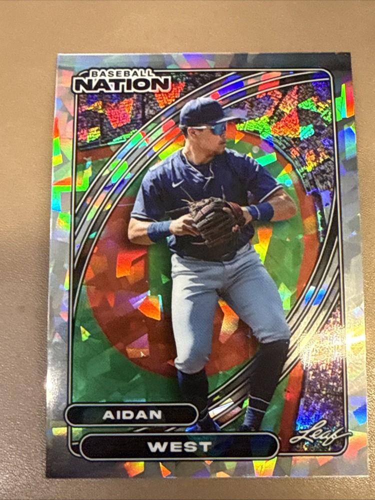 AIDAN WEST RC 2026 LEAF BASEBALL NATION #3 Silver CRYSTAL Cracked Ice /65