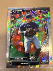 AIDAN WEST RC 2026 LEAF BASEBALL NATION #3 Silver CRYSTAL Cracked Ice /65