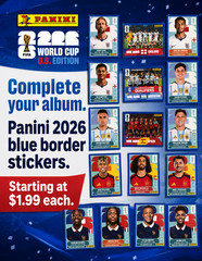 BLUE BORDER PANINI 2026 INDIVIDUAL STICKERS ALPHABETICALLY ALGERIA TO COLOMBIA