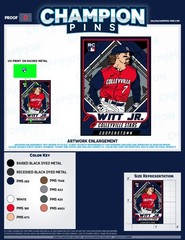 Cooperstown 2026 Pin 2&Prime; x 1.25&Prime; Bobby Witt Jr CASV Week 4