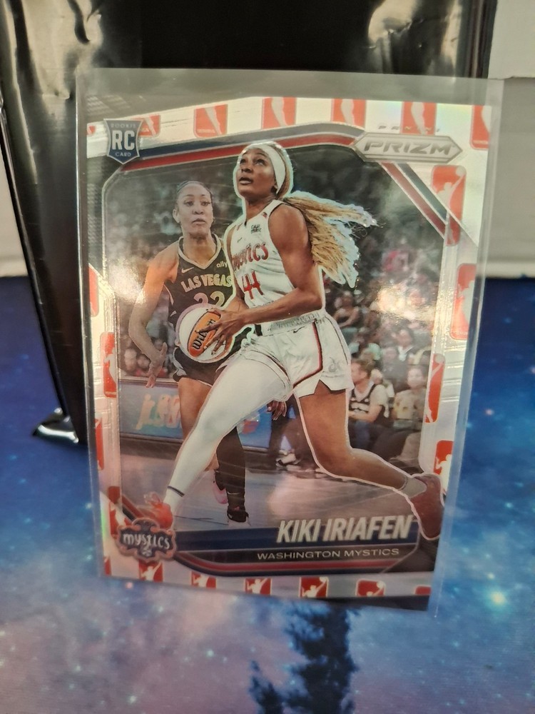 2025 Panini Prizm WNBA #72 Kiki Iriafen WNBA Logo Prizms