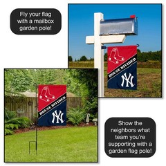 House Divided Red Sox and Yankees Garden Flag and Yard Banner