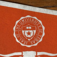 Vintage 60s 70s University of Texas Longhorns 12”x30” Felt Pennant