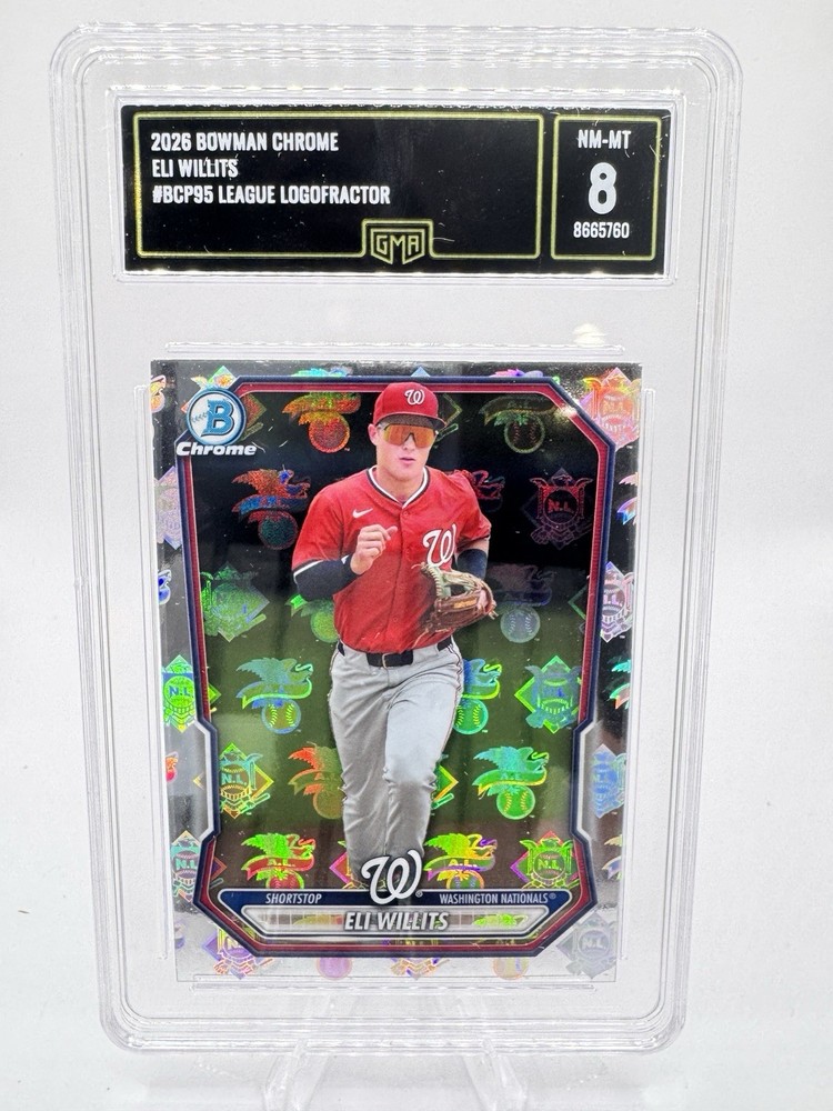 2026 Bowman – Chrome Prospects Eli Willits #BCP-95 League Logofractor (RC)