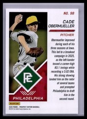 2025 Panini Prospect Edition – Cade Obermueller #98 Bronze /199