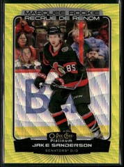2022-23 O-Pee-Chee Platinum #297 Jake Sanderson Neon-Yellow-Surge