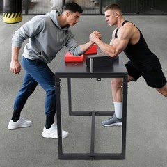 Foldable Arm Wrestling Table W/ Elbow & Forearm Pad Professional Battle Table