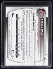 2025 Bowman Draft #BDC-20 Steele Hall Chrome Cincinnati Reds