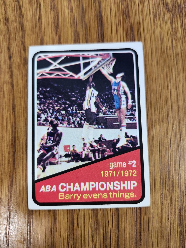 1972 Topps ABA Championship Game #2 Barry Evens Things #242 Basketball Insert