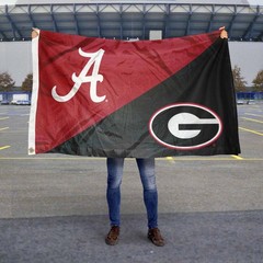 Alabama vs Georgia House Divided 3×5 Flag Banner