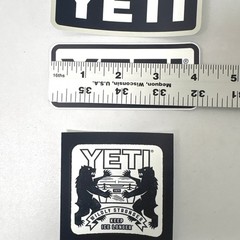 Yeti Sticker Decal Pack Navy White Black Bear Logo 3pc Set Wildly Stronger NEW