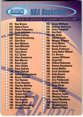 1998-99 Topps Stadium Club #H1 NBA Checklist 121-240