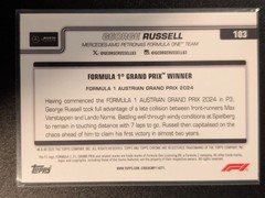 2025 Topps Chrome Formula 1 F1 75 George Russell Grand Prix Winner Aqua /199