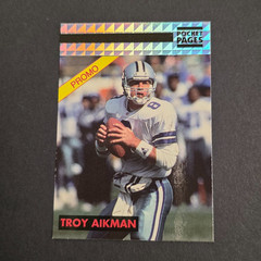 POCKET-PAGES PROMO Troy Aikman COWBOYS UCLA HOF Oddball Football Card