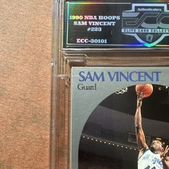 ☄️ 1990 Hoops Sam Vincent #223 / Michael Jordan Wearing #12 ECC 9 🔥