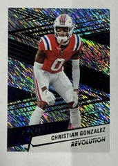 Christian Gonzalez /699 + /899-25’ Panini Revolution #155 + BRONZE #280-Patriots