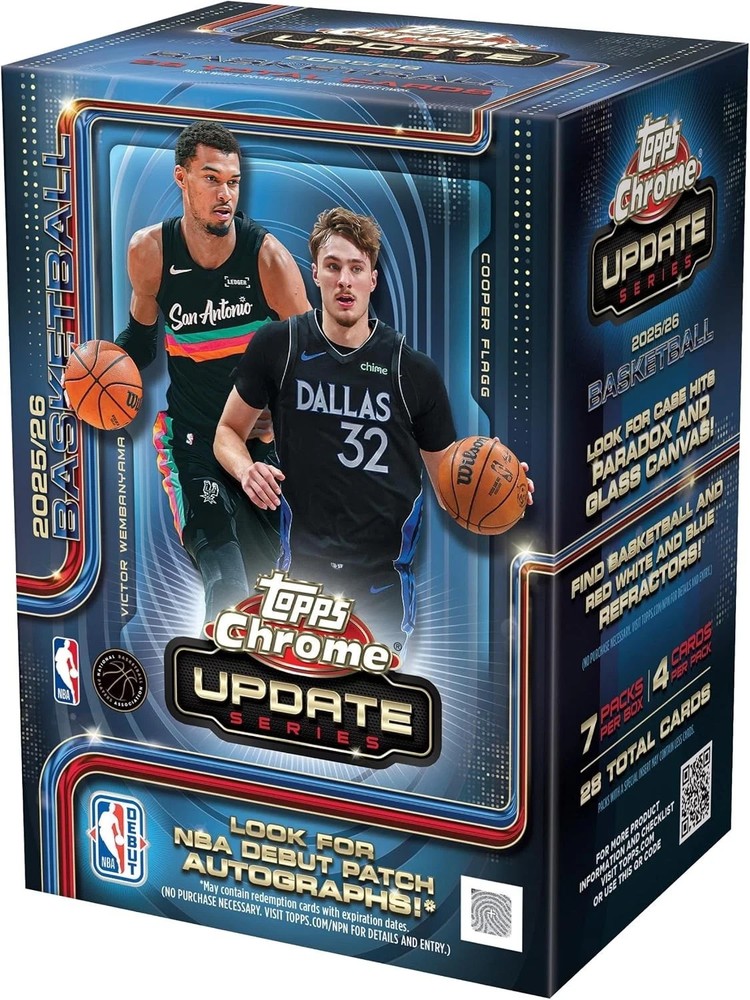 2025 Topps Chrome Update Basketball Value Box Factory Sealed PRESALE AUGUST 8-17