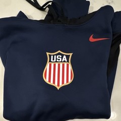 Nike Team USA Olympic Hockey Sweatshirt Men&rsquo;s Navy Black Hoodie – Medium