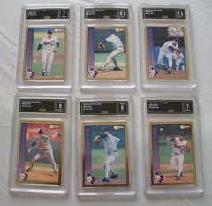 NOLAN RYAN GRADE SET of 6 PACFIC GOLD BORDER BASEBALL CARDS #7,#8,#9,#10,#11,#12