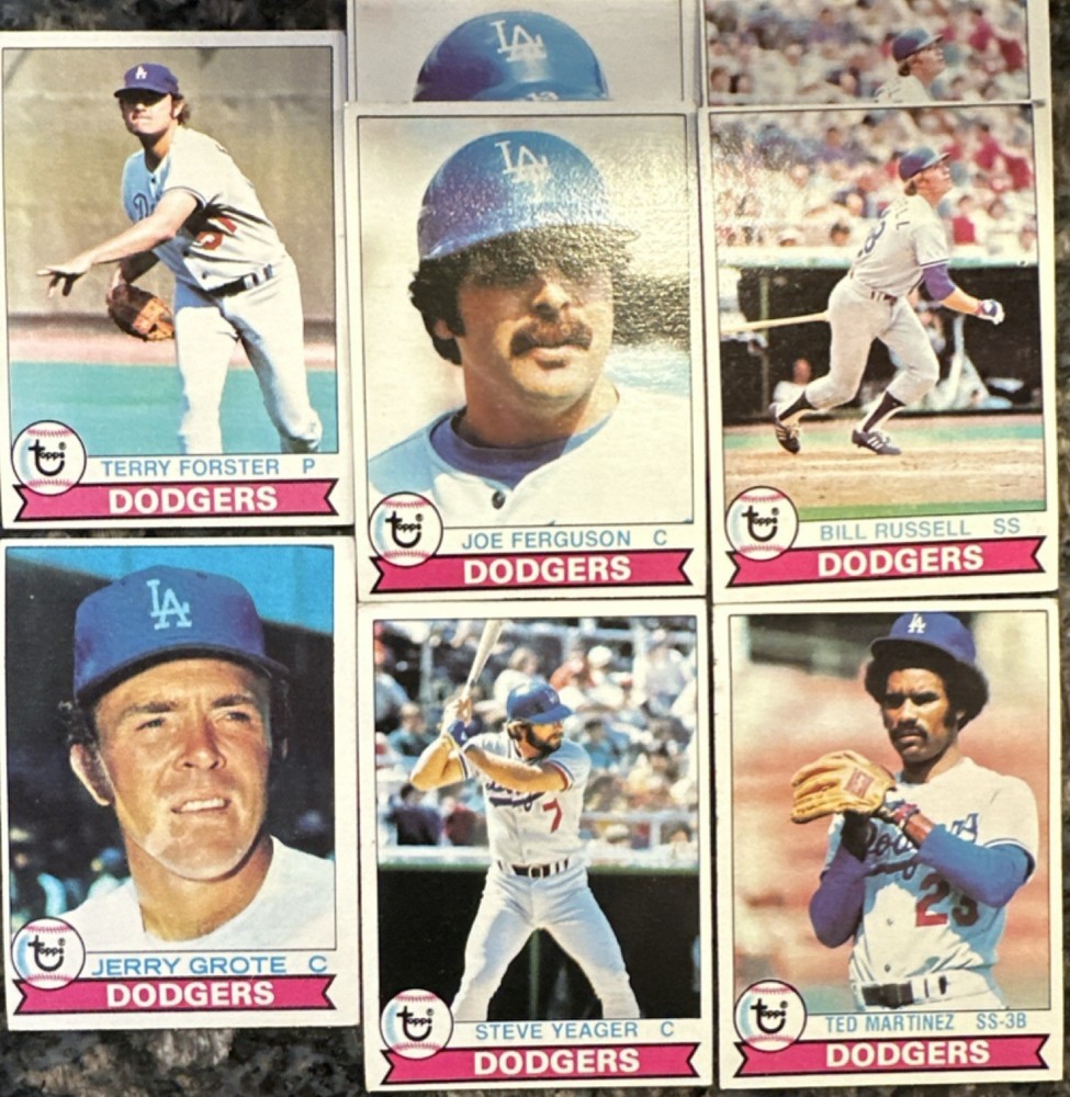 Topps 1979 Dodgers Baseball Card Lot 8 Grote Forster Ferguson Russell Yeager..