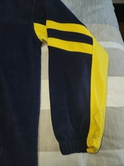 ProEdge Michigan Blue With Yellow Quarter Zip Pullover Mens Size Large Fleece