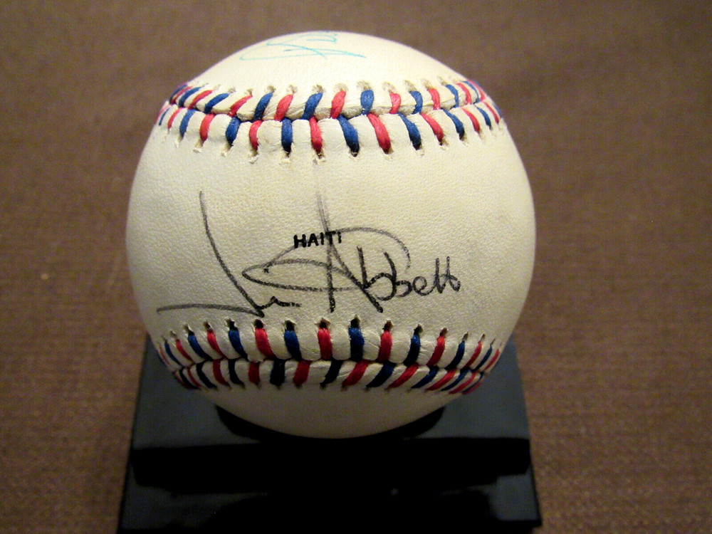 JIM ABBOTT 1984 OLYMPICS YANKEES SIGNED AUTO VINTAGE 1984 OLYMPIC BASEBALL JSA