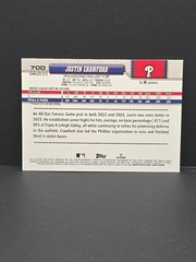 2026 Topps Justin Crawford #700 Complete Set Short Print (RC) Rookie Card