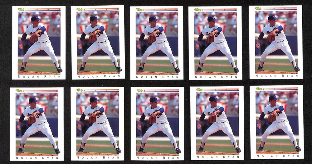 1992 Classic T78 Nolan Ryan Texas Rangers HOF 10ct Baseball Card Lot 1202D