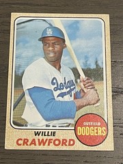 1968 Topps Willie Crawford #417 Los Angeles Dodgers