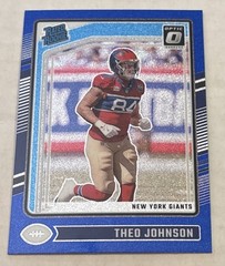 ✨2024 Donruss Optic Theo Johnson Blue Glitter SSP New York Giants Rookie RC #291