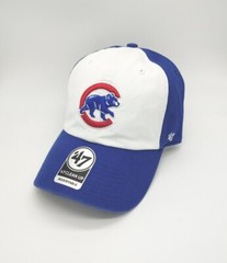 Chicago Cubs hat cap &rsquo;47 Brand Clean up Adjustable Blue white strap back cubbies