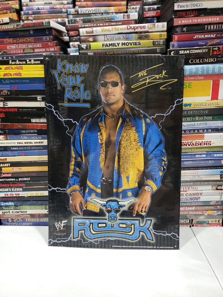 Sealed Dwayne The Rock Johnson « Know Your Role » WWF (WWE) Metal Sign 12×17 2000