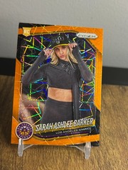 2025 Panini Prizm WNBA Sarah Ashlee Barker Orange Velocity Rookie #142 Variation
