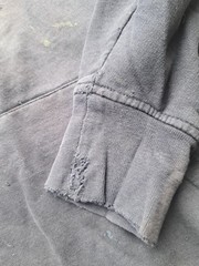 Vintage Unisex Cadre Notre Dame Hooded Sweatshirt Dark Gray Size Large