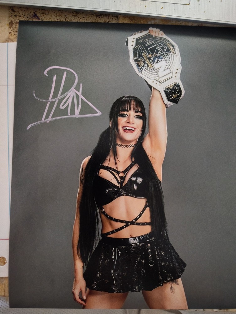 Tatum Paxley Signed 8×10 Holding Belt Nxt Wwe