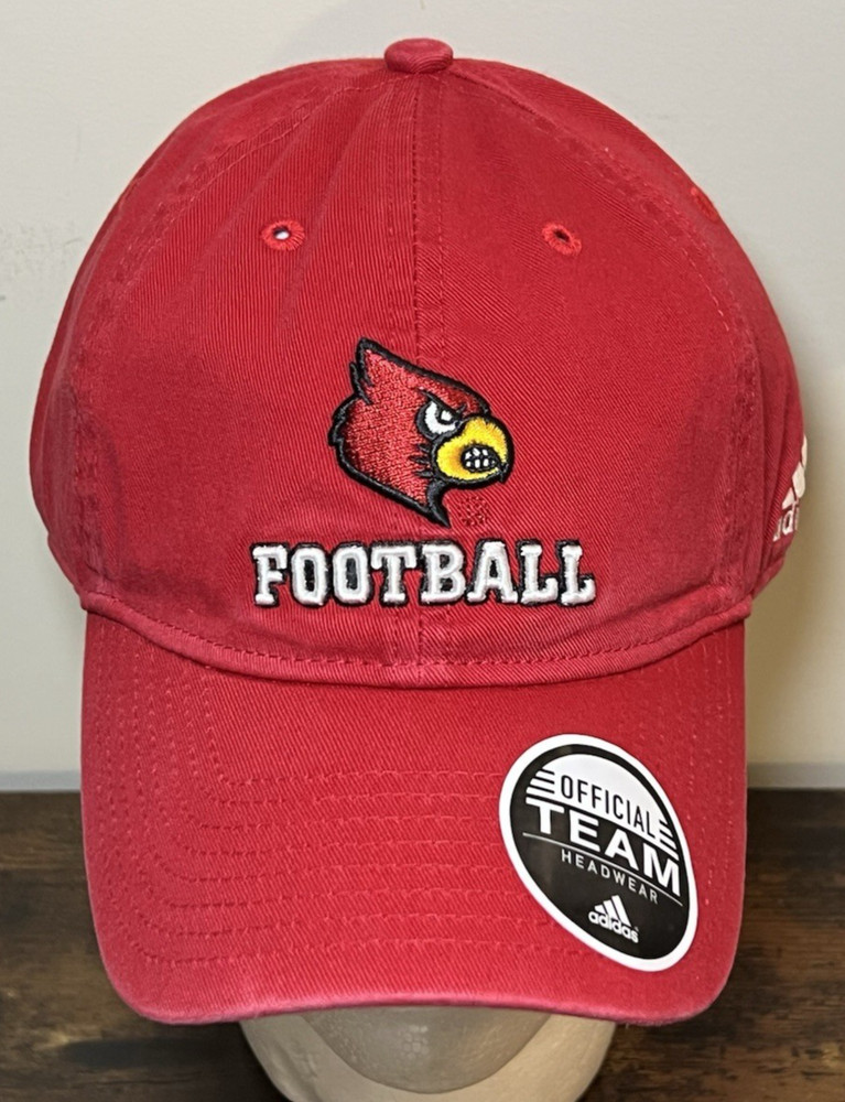 Adidas Louisville Cardinals Football The Ville Adjustable Strap Red Hat Dad Hat