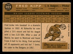 1960 Topps – Fred Kipp #202 PR (Filler)