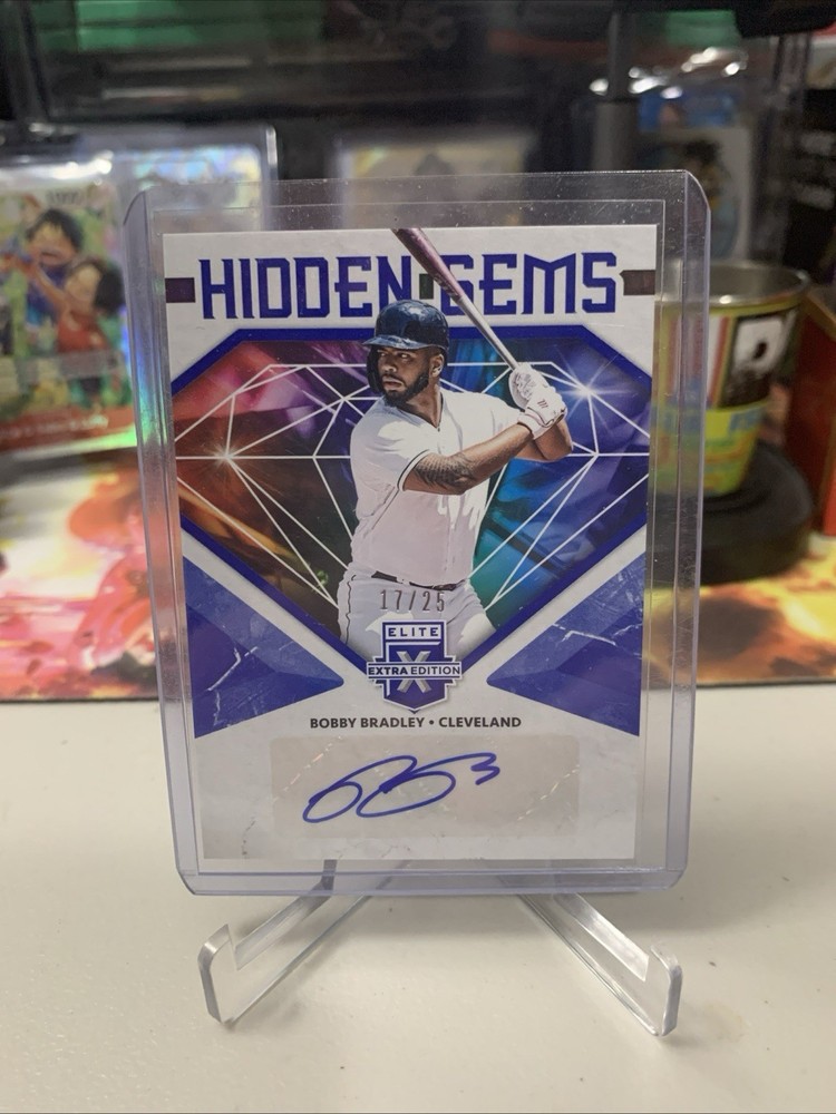 2019 Elite Extra Edition Hidden Gems Blue 17/25 Auto Bobby Bradley RC Guardians