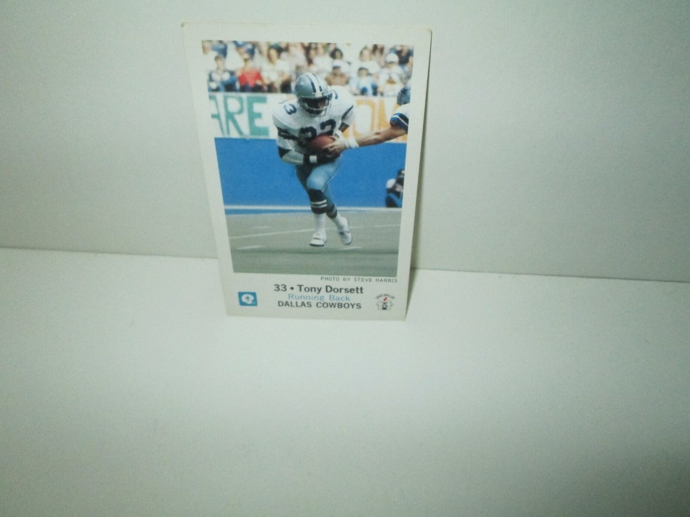 TONY DORSETT 1979 Kiwanis Police Football card #33 DALLAS COWBOYS HOF EX+