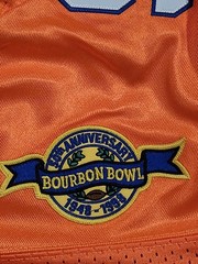 The Waterboy Bobby Boucher #9 Bourbon Bowl Orange Football Jersey Mens Size L