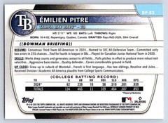EMILIEN PITRE RAYS RC 1st card 2025 BOWMAN PROSPECTS #BP-83